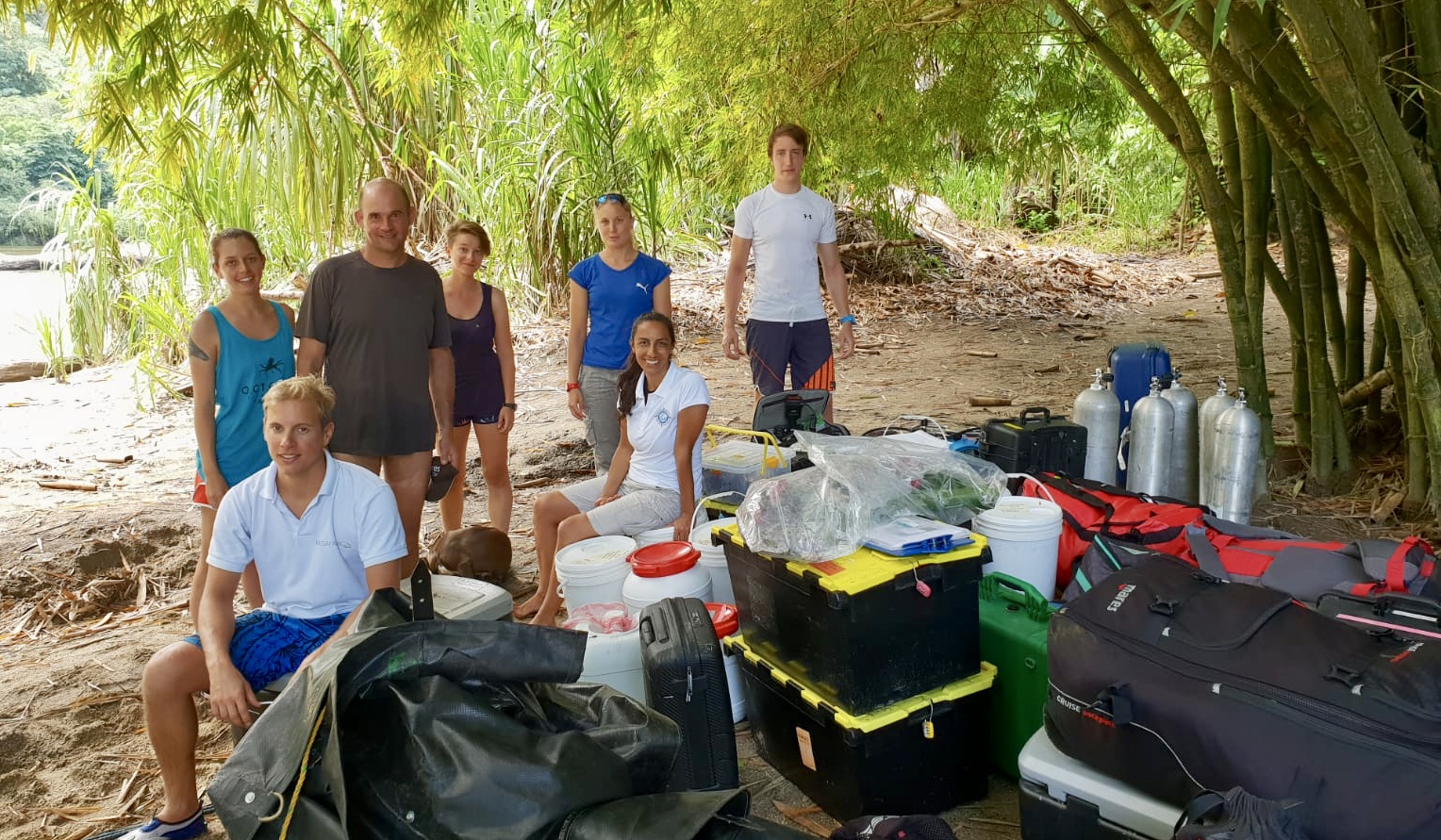 L'Equipe des Explorations de Monaco à Don Diego, Colombie, octobre 2018 © Olivier Borde. Explorations de Monaco