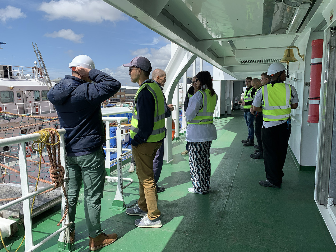 Briefing on deck before customs formalities. Cape Town. 03_10_2022