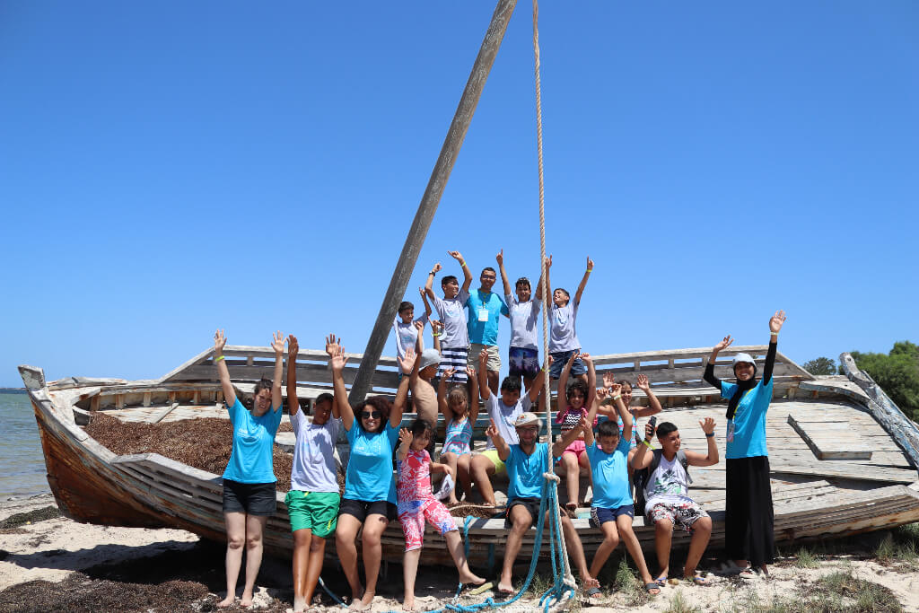 Tous ensemble pour bâtir un avenir durable en Méditerranée ! Camp scientifique de Kerkennah. 2022. Tunisie©SPA/RAC