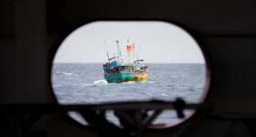 Sri Lankan fishing boat on the Saya de Malha bank. 12_01_2022©Mervyn Ravitchandirane_Ifremer_MonacoExplorations