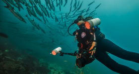 Sandra Bessudo, in charge of scientific operations during the Explorations e Monaco mission to Malpelo in 2018 ©O.Borde Explorations de Monaco