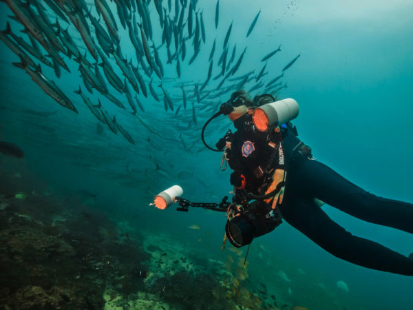 Sandra Bessudo, responsable des opérations scientifiques durant la mission des Explorations e Monaco à Malpelo en 2018 ©O.Borde Explorations de Monaco